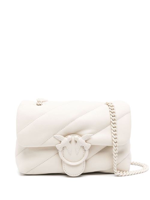 cream white calf leather smooth grain quilted adjustable shoulder Pinko | 100039A1JOZ14B