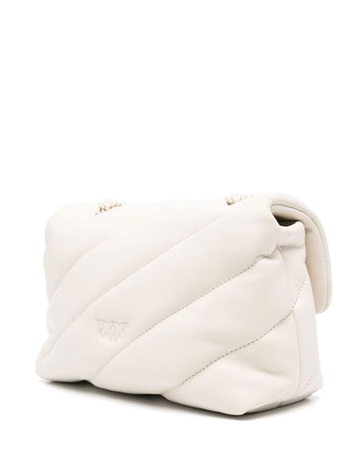 cream white calf leather smooth grain quilted adjustable shoulder Pinko | 100039A1JOZ14B