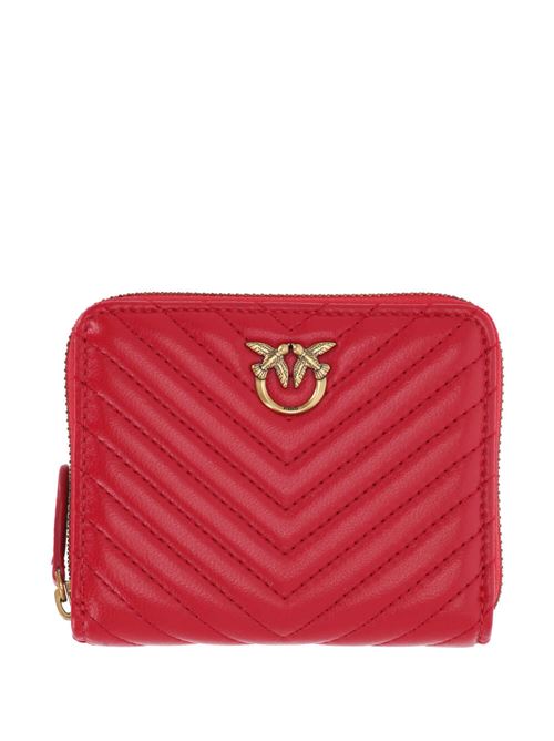 Red sheepskin grained wallet Pinko | 100249A0GKR30Q