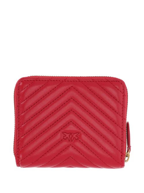 Red sheepskin grained wallet Pinko | 100249A0GKR30Q