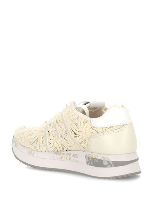 White/light beige knitted sneakers Premiata | CONNY6787