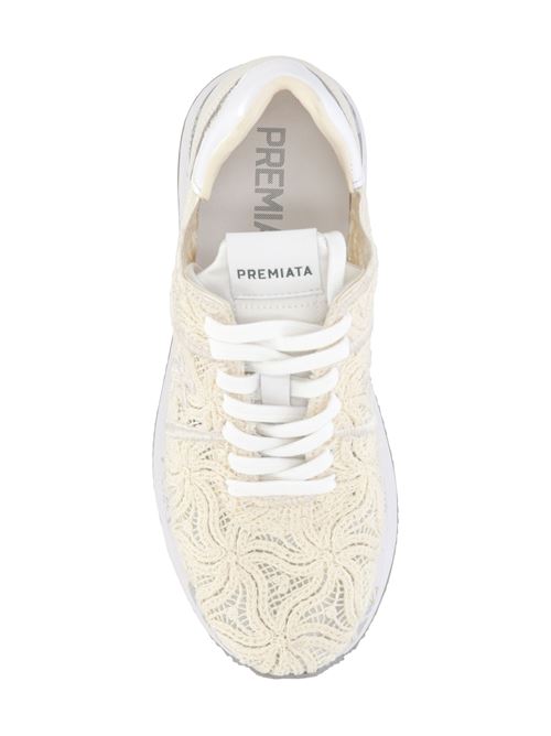 White/light beige knitted sneakers Premiata | CONNY6787