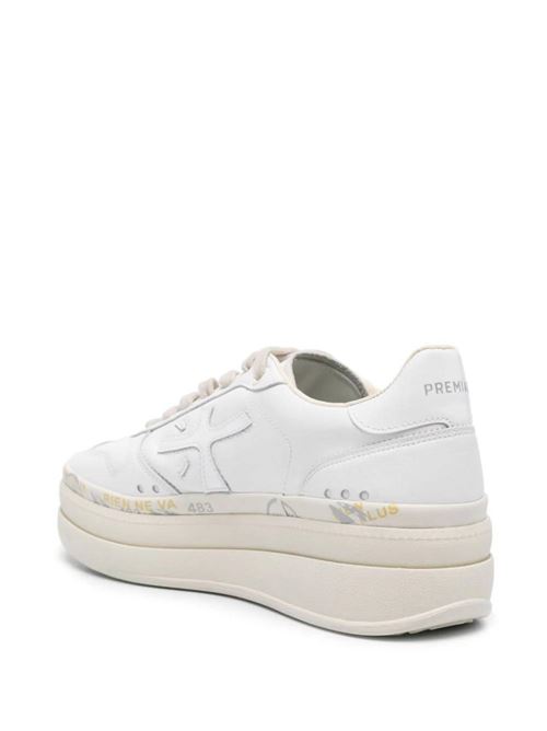 white calf leather smooth grain almond toe logo-print Premiata | MICOL6788