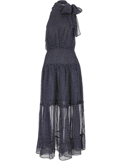 Navy blue georgette dress Rixo | 10015004211870