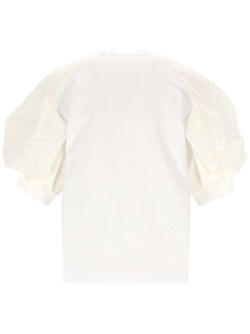 White cotton jersey top Sacai | 24-07169101