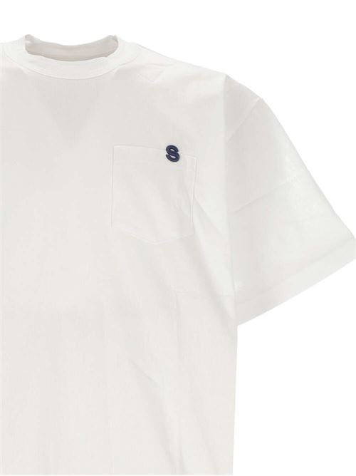 White cotton t-shirt Sacai | SCM-087101