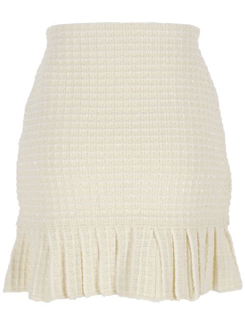 Cream white/black knitted dress Self-Portrait | RS24-150SKCCREAM