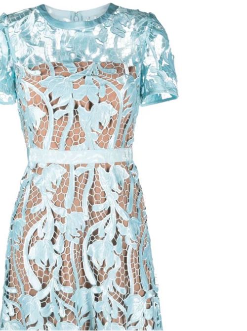 Light blue guipure lace dress Self-Portrait | RS24-181MBLBLUE