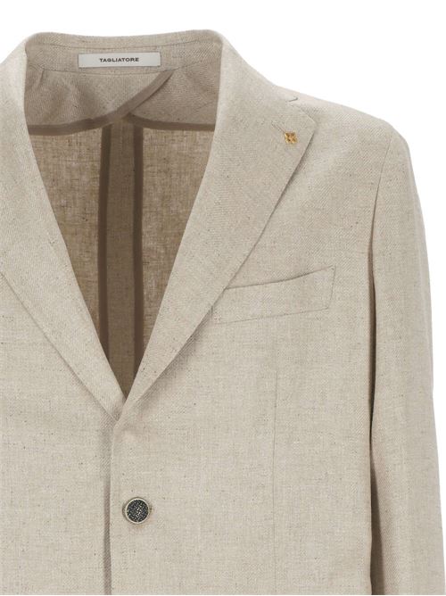 Almond beige silk jacket Tagliatore | 1SMC22K440044U24E293A3091