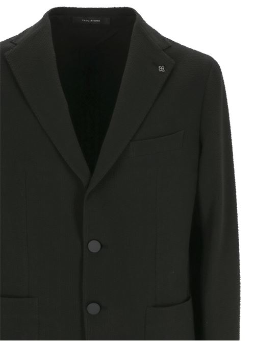 Black blazer with seersucker texture Tagliatore | 1SMC22K550047U24E220N3115