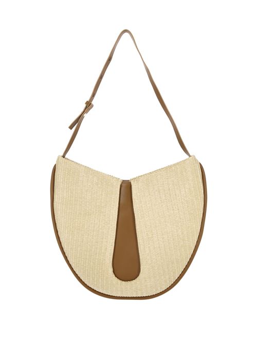 Sand beige/camel brown woman bag Themoirè | TMSR24TKP81SHELL/CARAMEL