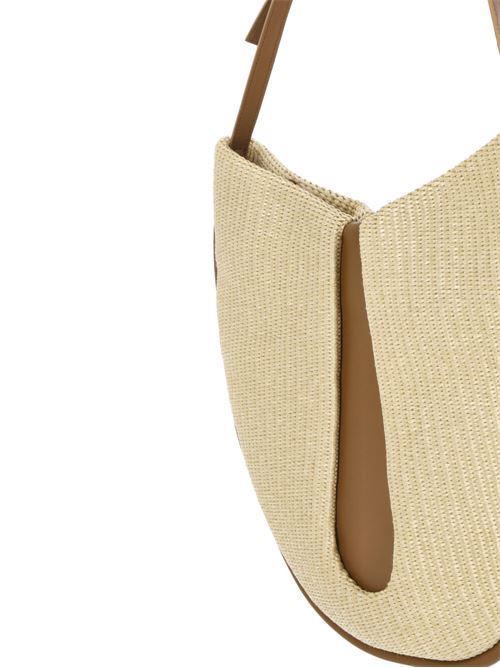 Sand beige/camel brown woman bag Themoirè | TMSR24TKP81SHELL/CARAMEL