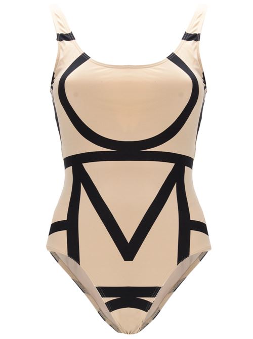 Beige monogram-print swimsuit Toteme | 213842795910