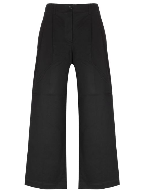 Black organic cotton woman pants Toteme | 242WRB1641FB0103001