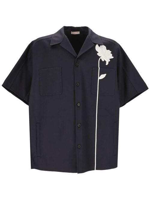 Midnight blue/white cotton shirt Valentino | 4V0AAE11A15548