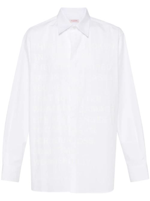 White cotton shirt VALENTINO GARAVANI | 4V0ABFR54WW0BO