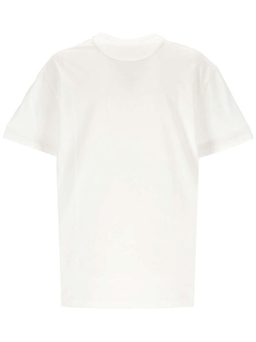 T-shirt in cotone bianco texture applicazioni floreali Valentino | 4V0MG01FA220BO