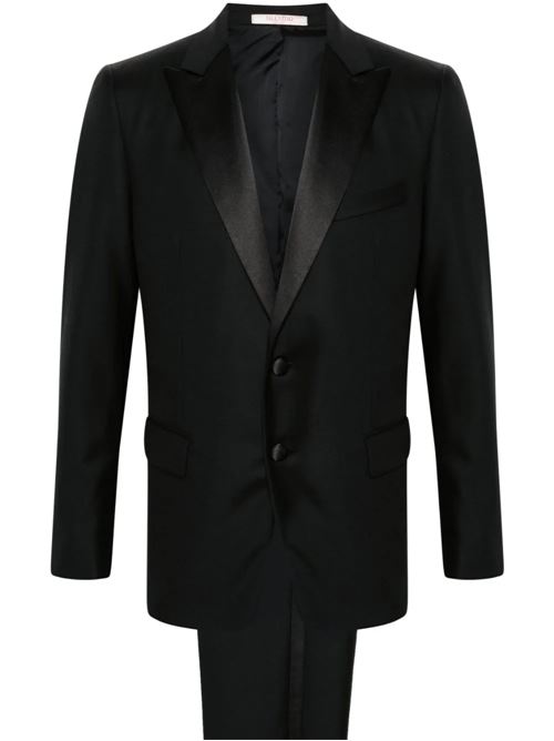 black wool twill weave Blazer satin VALENTINO GARAVANI | 4V3CDS809HW0NO