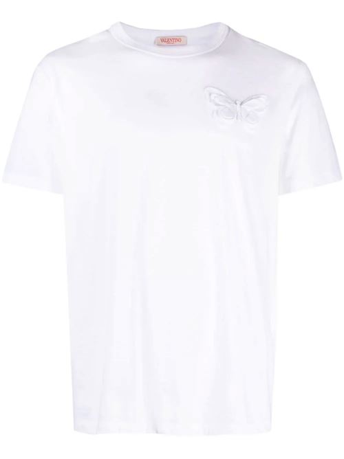 White cotton t-shirt Valentino | 4V3MG10V9UM0BO