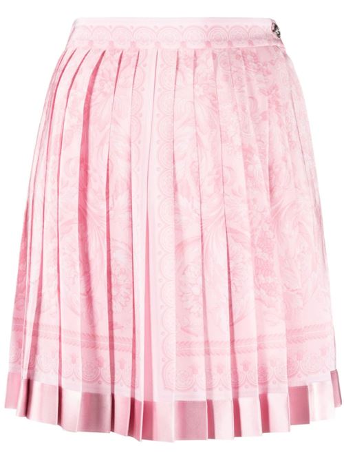 Blush pink silk signature skirt Versace | 10008291A100535P950