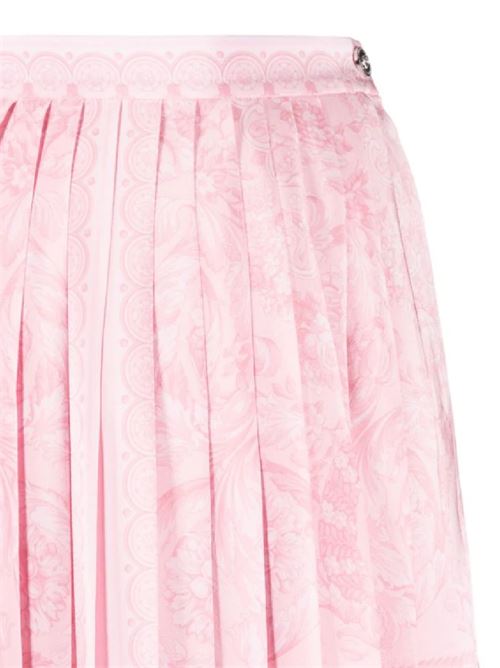 Blush pink silk signature skirt Versace | 10008291A100535P950