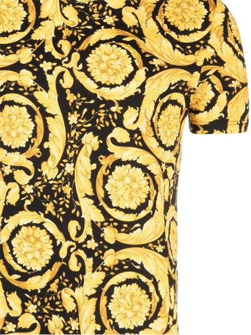 T-shirt girocollo con stampa barocca Versace | 10009591A005155B010