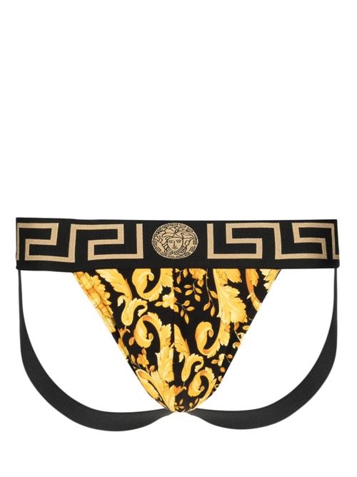 Barocco-print cotton Jockstrap Versace | 10013821A005155B010