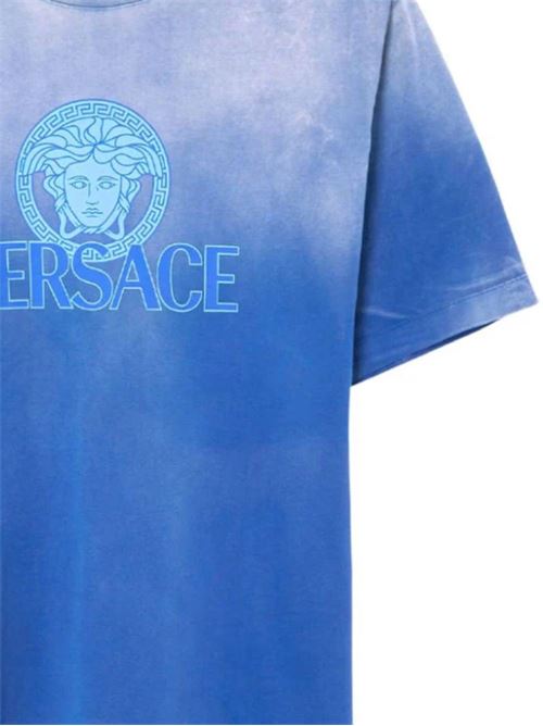 T-shirt in cotone con Medusa e logo VERSACE | 10133021A098641UI10