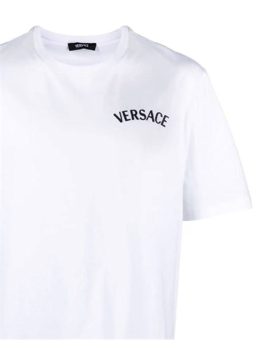 T-shirt in cloud white cotton jersey Versace | 10133021A098651W010