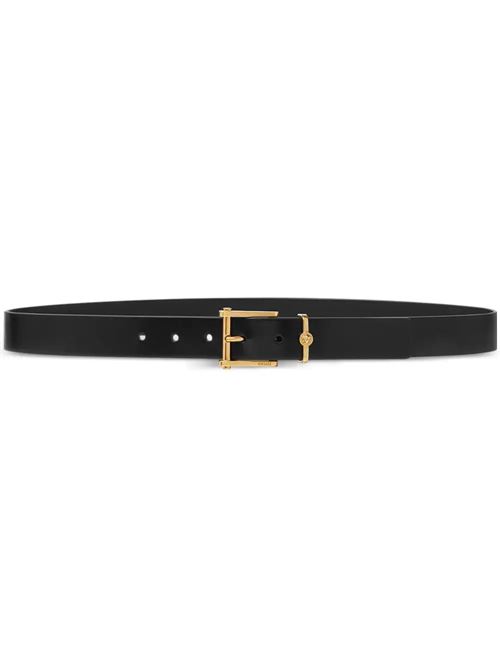 black calf leather belt Versace | 10138621A087791B00V