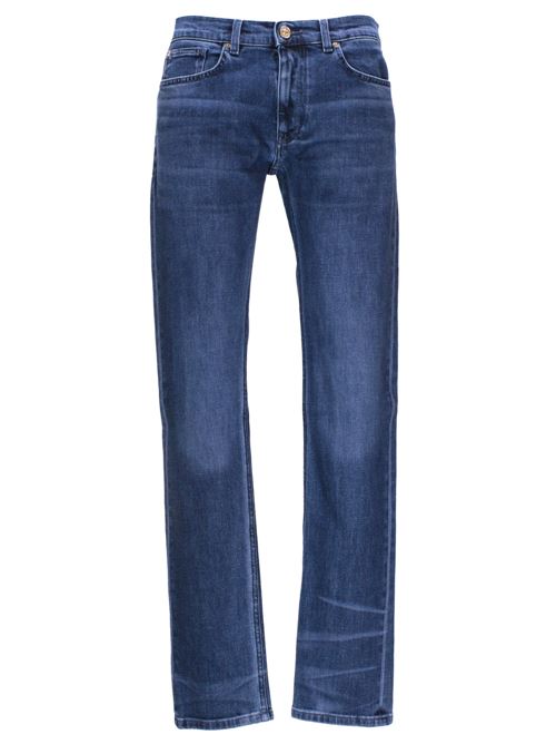 denim in cotone elasticizzato blu medio Versace | 10138861A097791D520