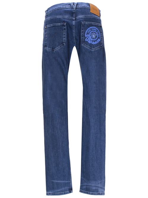 medium blue stretch-cotton denim Medusa Head VERSACE | 10138861A097791D520