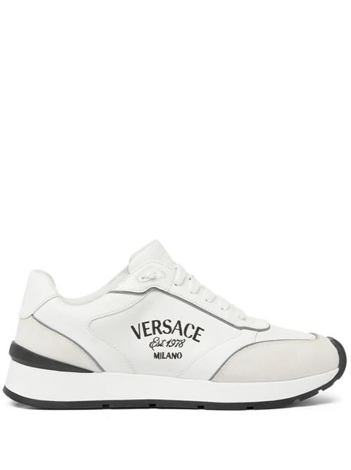 Sneaker in pelle con logo Versace | 10144571A100501W010