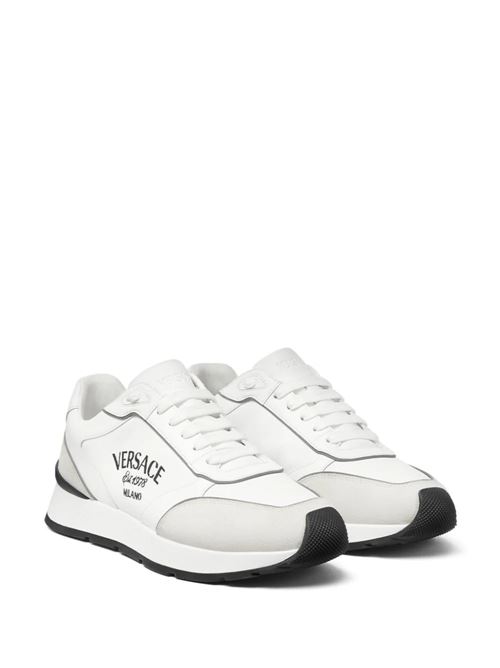 White calf leather sneaker Versace | 10144571A100501W010