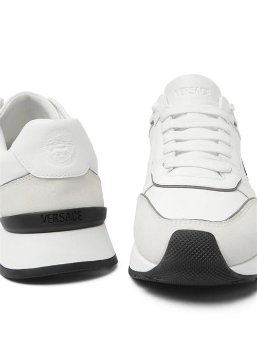 Sneaker in pelle con logo Versace | 10144571A100501W010