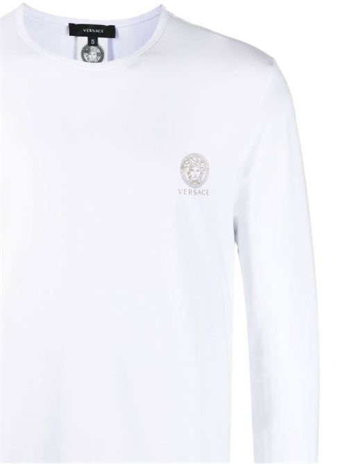 Maglia a maniche lunghe bianca. Versace | AUU010071A10011A1001