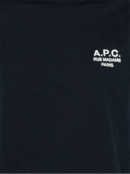 Navy blue cotton jersey t-shirt A.P.C. | COHBMF26389TIQ