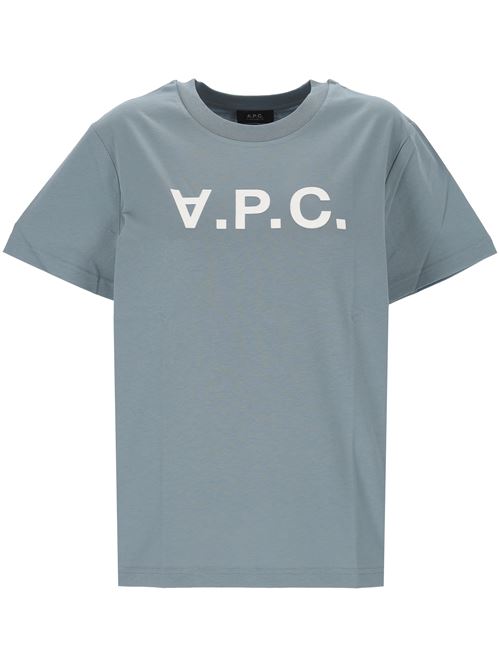 T-shirt girocollo azzurro A.P.C. | COHBMM26384ILA