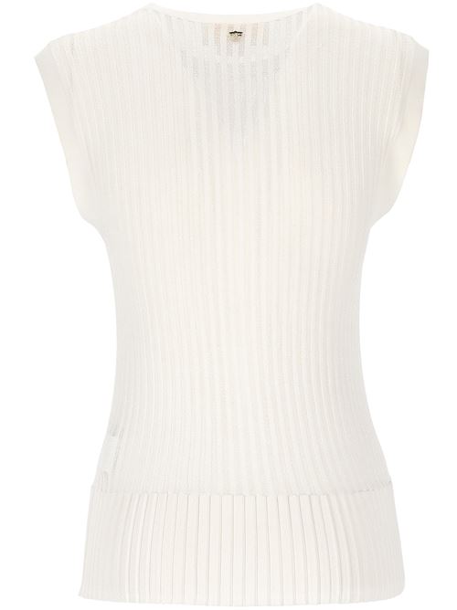 Sleeveless pleated knitted top GENNY | 78AAF801CMX26019