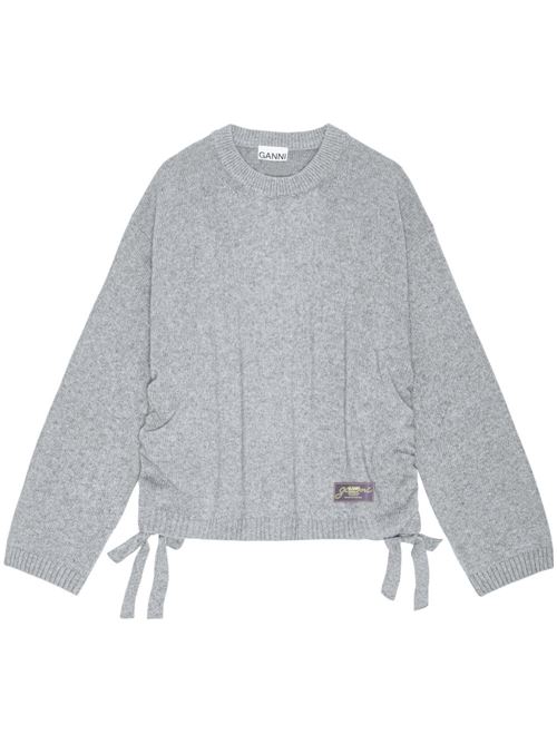 Grey Future Mixed Wool Oversized Jumper GANNI | K2488921