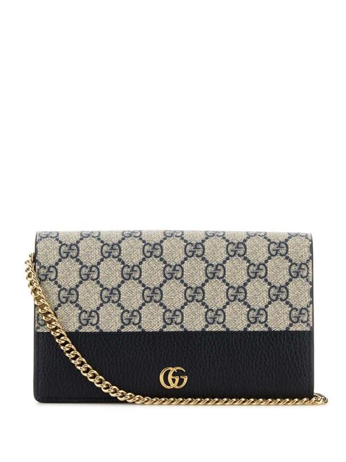 Two-tone GG Marmont mini bag with chain GUCCI | 49798517WAG4041