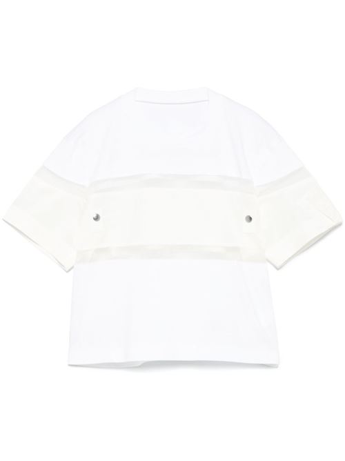 T-shirt with contrasting inserts SACAI | 25-07694101