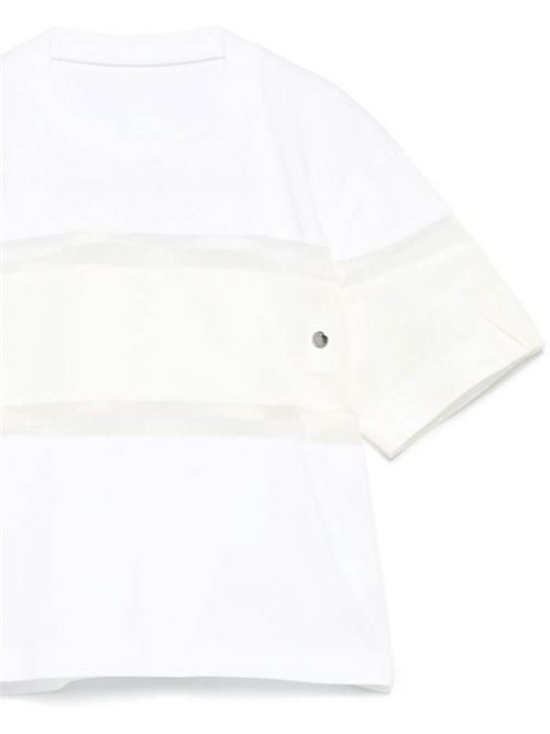 T-shirt with contrasting inserts SACAI | 25-07694101