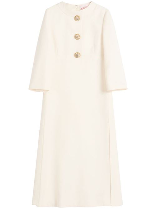 White decorative button dress VALENTINO GARAVANI | 6B3VAEU51CFA03