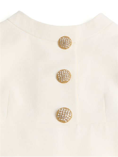 White decorative button dress VALENTINO GARAVANI | 6B3VAEU51CFA03