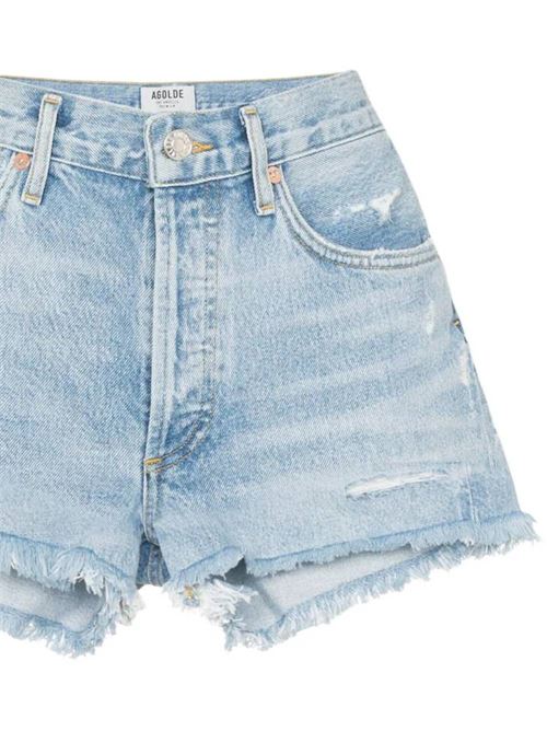 Light blue cotton short AGOLDE | A026811SWAP