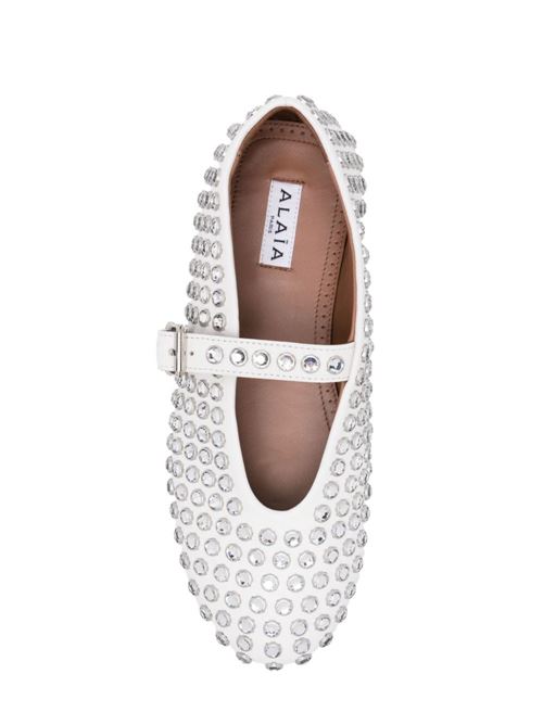 ballerina in nappa con strass Alaïa | AA3A029CK116020