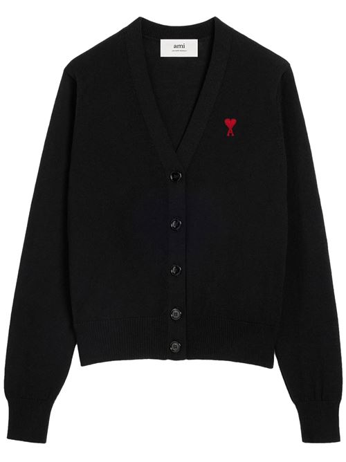 Regular Fit Black Cardigan AMI | BFFKC111.KN0025001