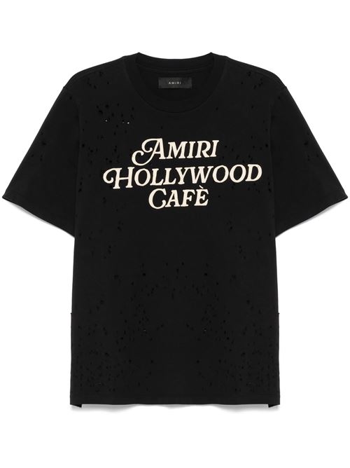 T-shirt con applicazione logo HOLLYWOOD CAFE AMIRI | AMJYTE1176Black