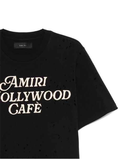 T-shirt con applicazione logo HOLLYWOOD CAFE AMIRI | AMJYTE1176Black